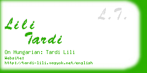 lili tardi business card